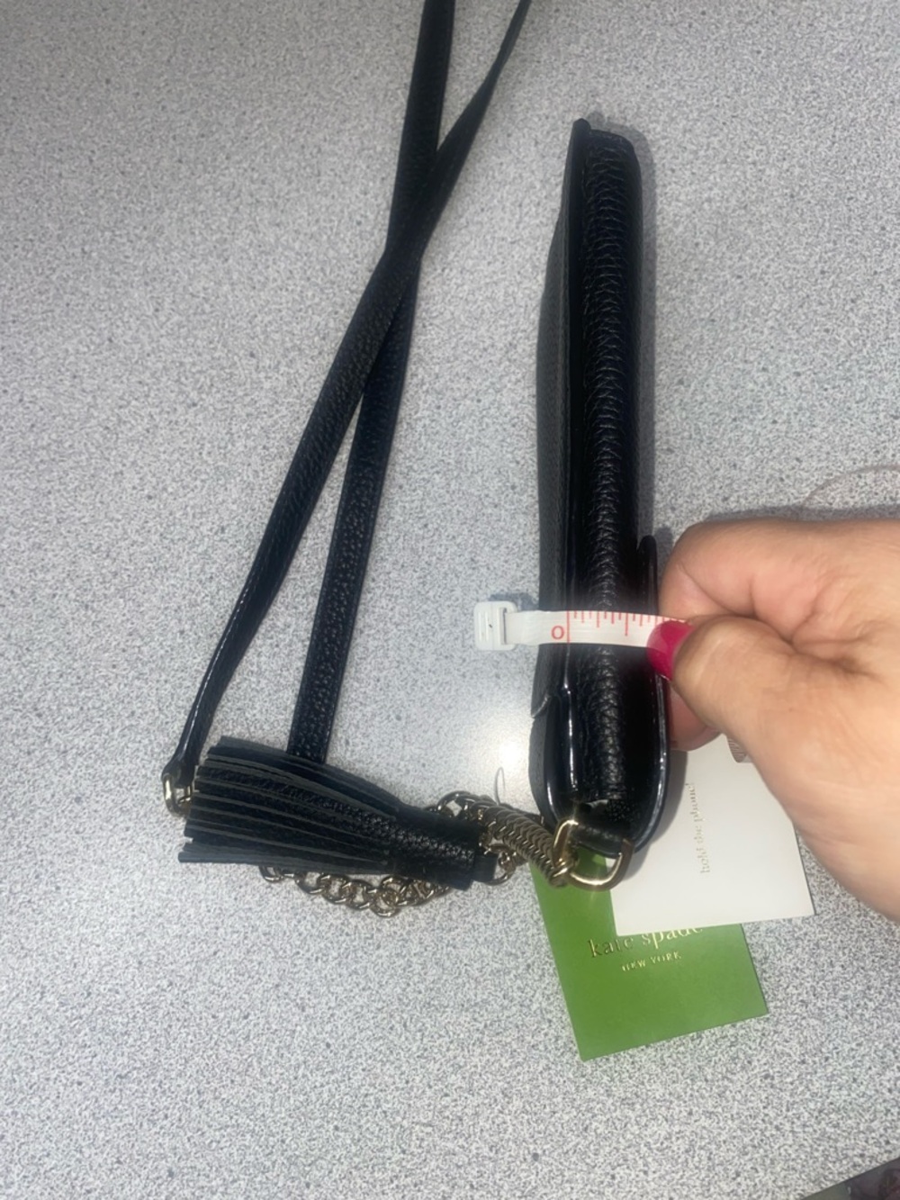 Kate Spade Black North-South Crossbody Phone Purse NWT - Picture 12 of 13